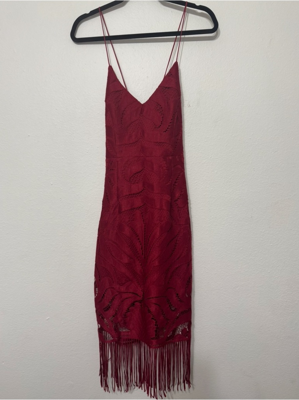 White Fox Lace Midi Dress Size Small - Picture 3 of 13